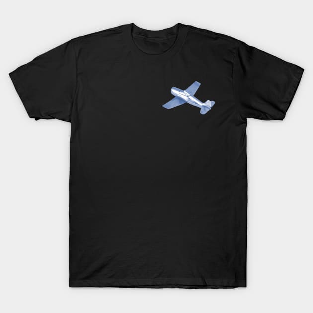 Silver Blue high flyer plane T-Shirt by alienartfx